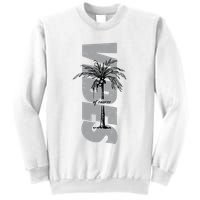 Vibes Of Course Summer Palm Tree Vintage Sweatshirt