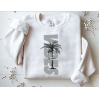 Vibes Of Course Summer Palm Tree Vintage Sweatshirt
