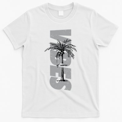 Vibes Of Course Summer Palm Tree Vintage T-Shirt