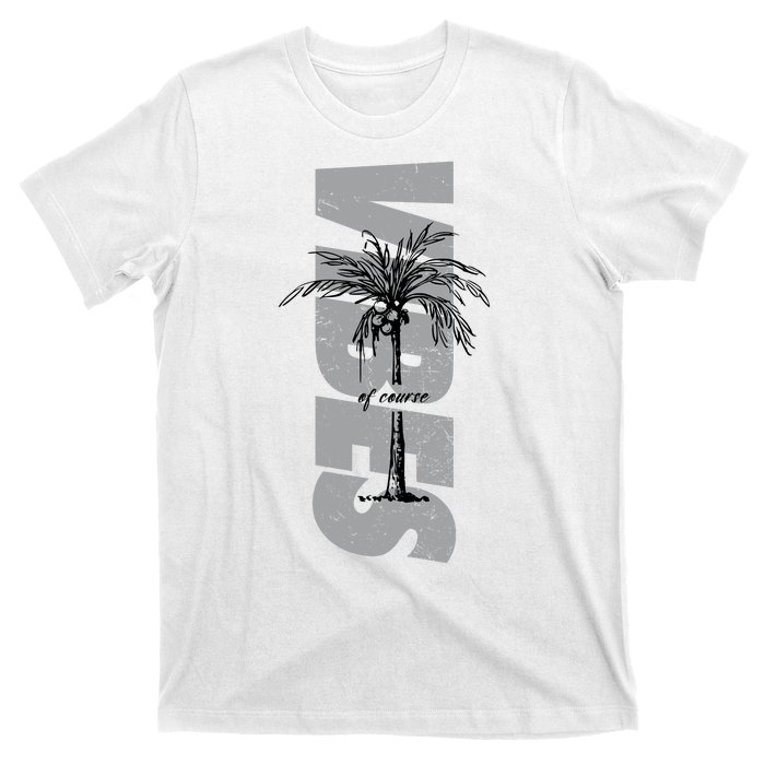 Vibes Of Course Summer Palm Tree Vintage T-Shirt