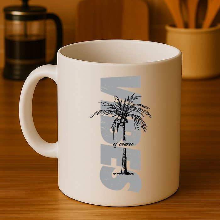 Vibes Of Course Summer Palm Tree Vintage Mug
