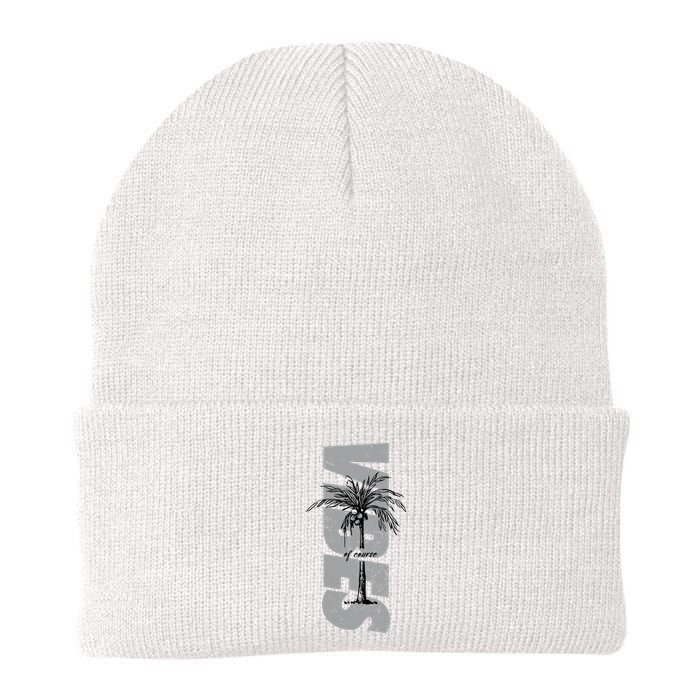Vibes Of Course Summer Palm Tree Vintage Beanie