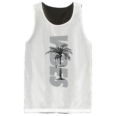 Vibes Of Course Summer Palm Tree Vintage Mesh Reversible Basketball Jersey Tank