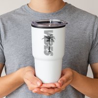 Vibes Of Course Summer Palm Tree Vintage Tumbler