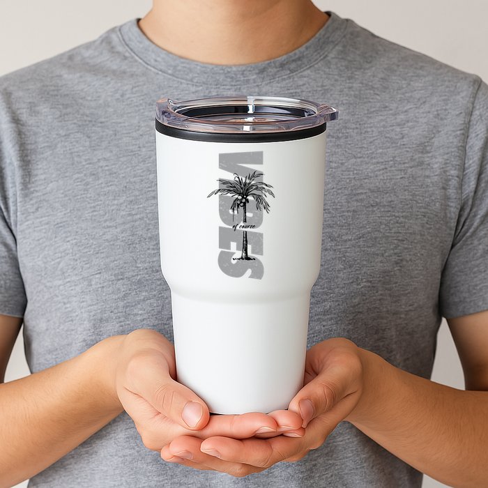 Vibes Of Course Summer Palm Tree Vintage Tumbler