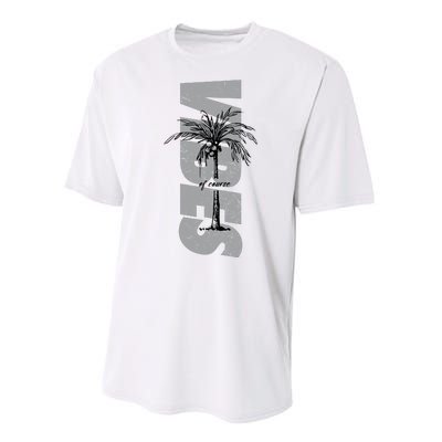 Vibes Of Course Summer Palm Tree Vintage Performance Sprint T-Shirt