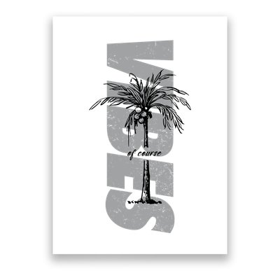 Vibes Of Course Summer Palm Tree Vintage Poster
