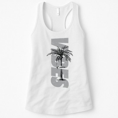Vibes Of Course Summer Palm Tree Vintage Womens Tank Top
