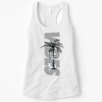 Vibes Of Course Summer Palm Tree Vintage Womens Tank Top