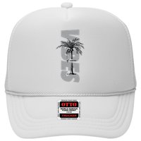Vibes Of Course Summer Palm Tree Vintage Trucker Hat