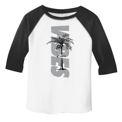 Vibes Of Course Summer Palm Tree Vintage Toddler Fine Jersey T-Shirt