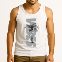 Vibes Of Course Summer Palm Tree Vintage Tank Top