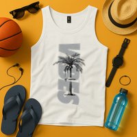 Vibes Of Course Summer Palm Tree Vintage Tank Top