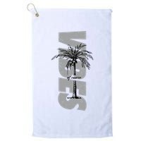 Vibes Of Course Summer Palm Tree Vintage Golf Towel