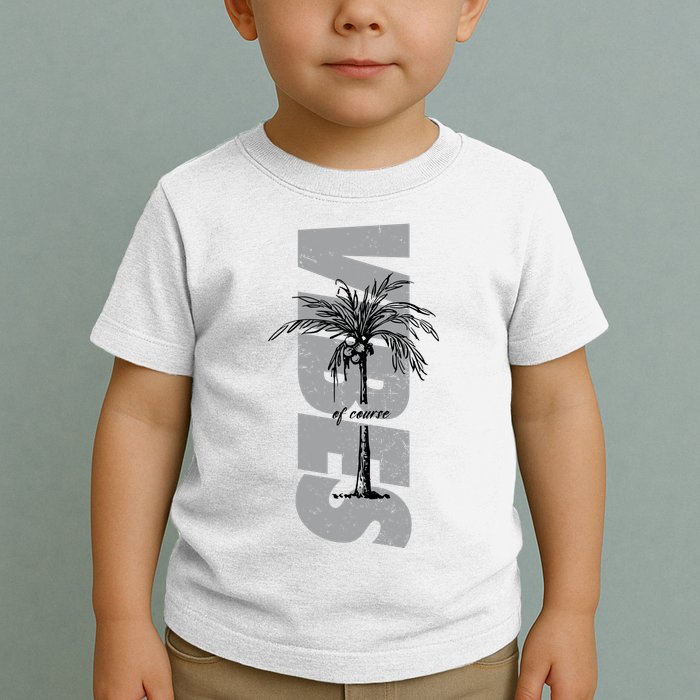 Vibes Of Course Summer Palm Tree Vintage Toddler T-Shirt