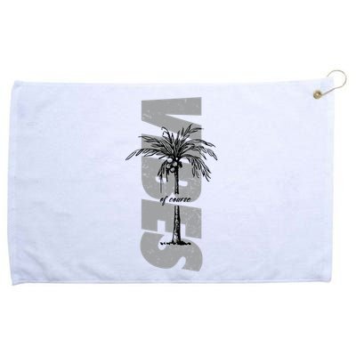 Vibes Of Course Summer Palm Tree Vintage Grommeted Golf Towel