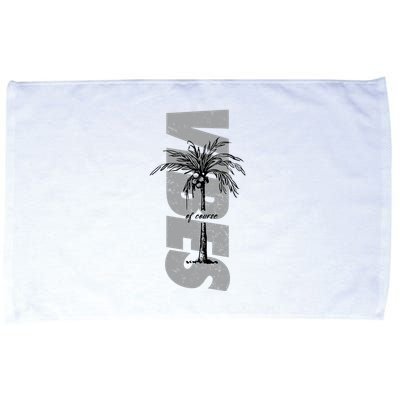 Vibes Of Course Summer Palm Tree Vintage Microfiber Hand Towel