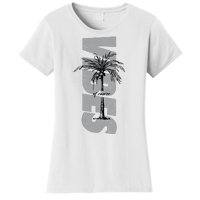 Vibes Of Course Summer Palm Tree Vintage Women's T-Shirt