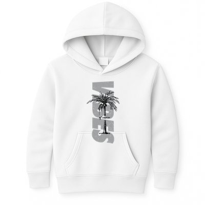 Vibes Of Course Summer Palm Tree Vintage Kids Hoodie