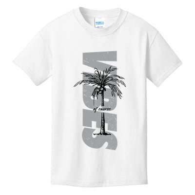 Vibes Of Course Summer Palm Tree Vintage Kids T-Shirt