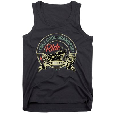 Vintage Only Cool Grandpas Ride Motorcycles  Tank Top