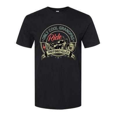 Vintage Only Cool Grandpas Ride Motorcycles  Softstyle CVC T-Shirt