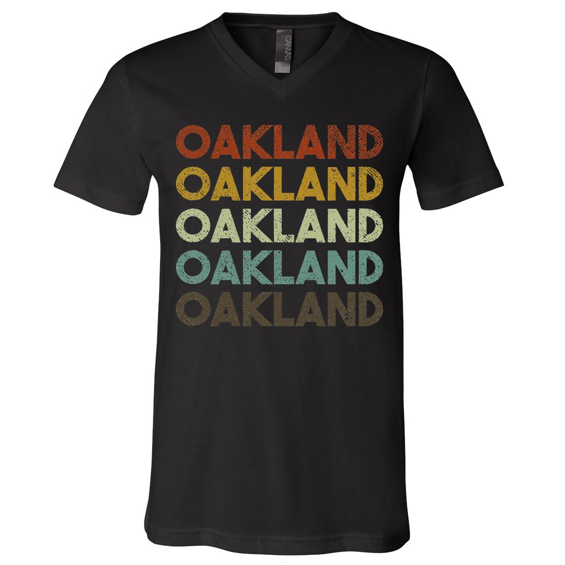 Vintage Oakland California 80s Retro Style V-Neck T-Shirt