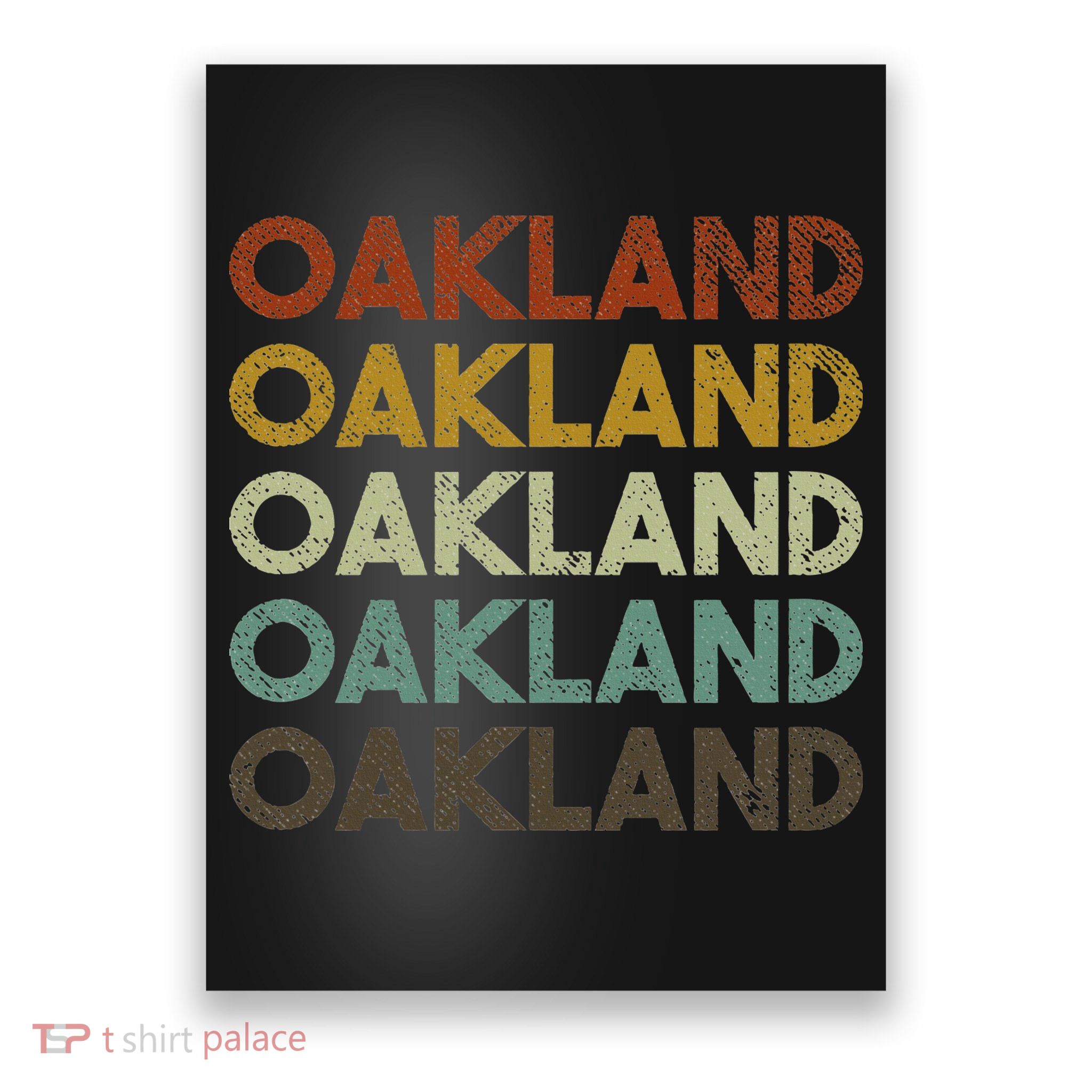 Vintage Oakland California 80s Retro Style Poster