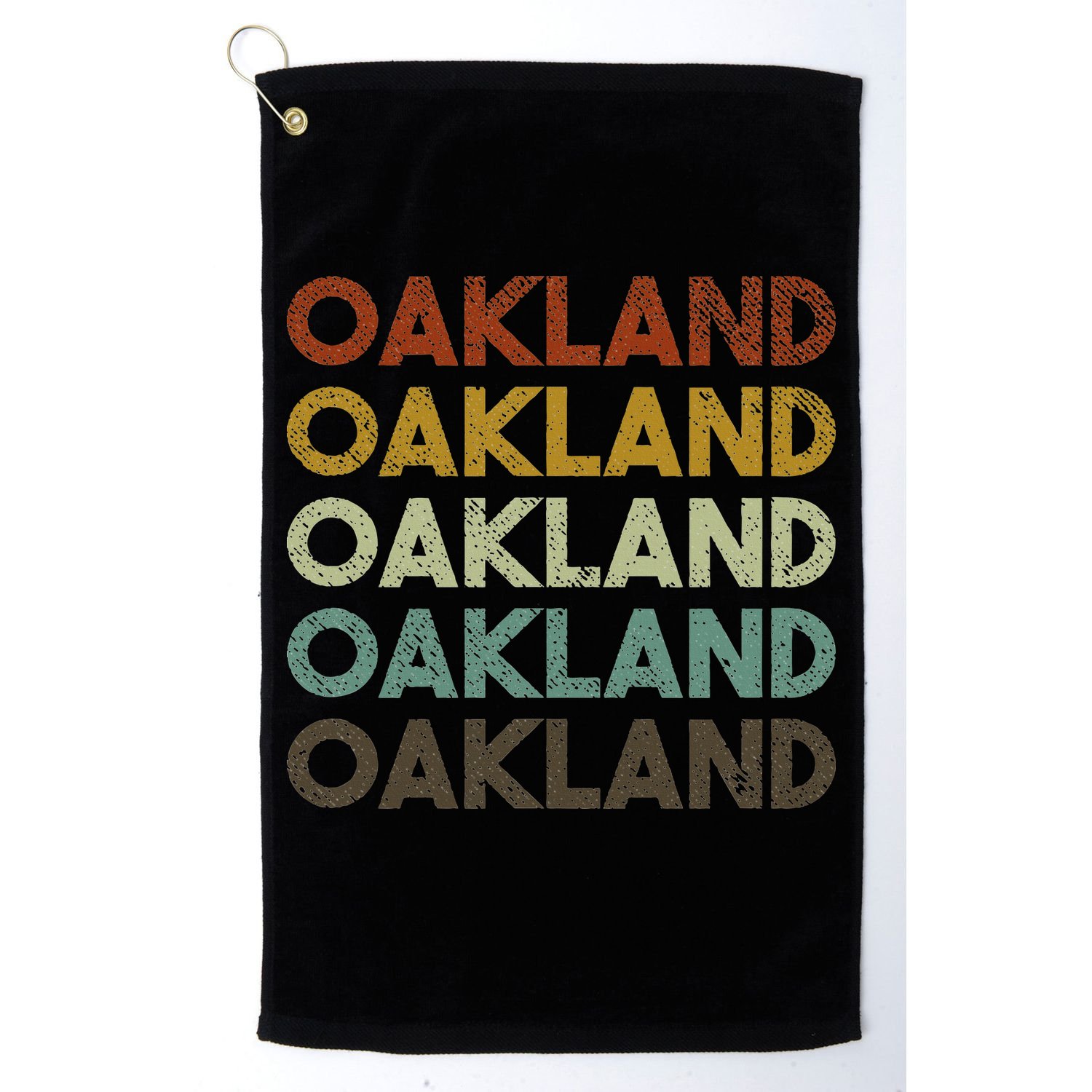 Vintage Oakland California 80s Retro Style Golf Towel