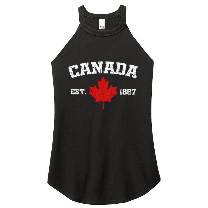 Vintage Ottawa Canada Est 1867 Souvenir Gift Cool Gift Women's Perfect Tri Rocker Tank