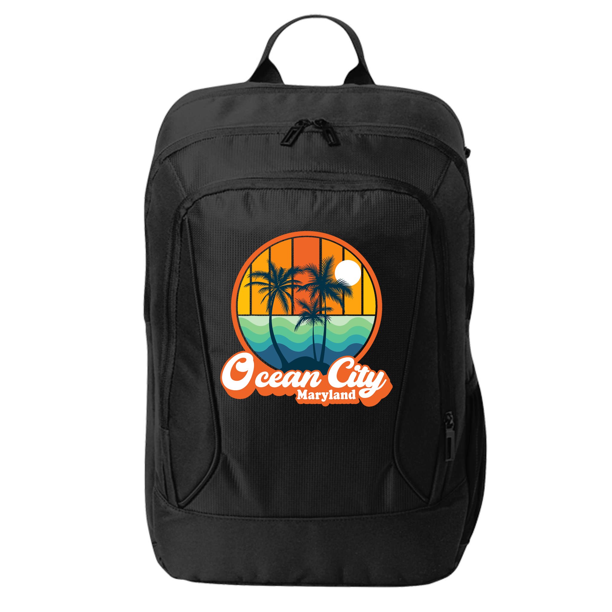 Vintage Ocean City Maryland Summer Vacation Beach Souvenirs City Backpack
