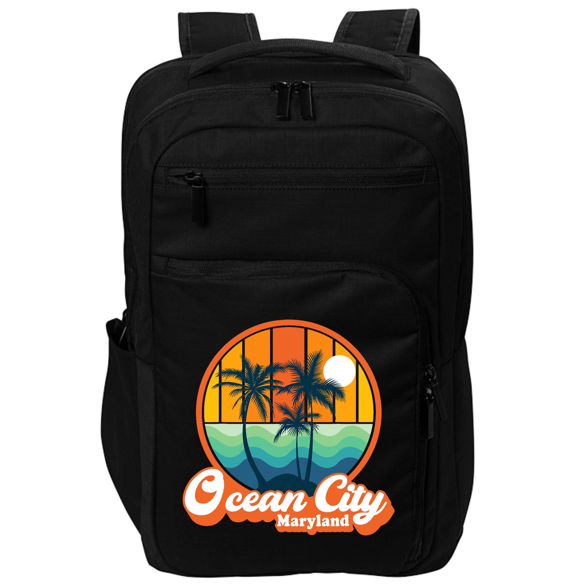 Vintage Ocean City Maryland Summer Vacation Beach Souvenirs Impact Tech Backpack
