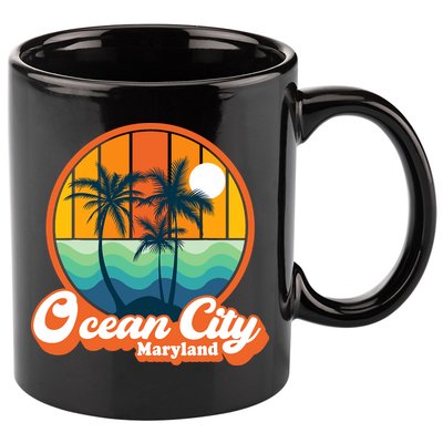 Vintage Ocean City Maryland Summer Vacation Beach Souvenirs 11oz C Handle Ceramic Mug
