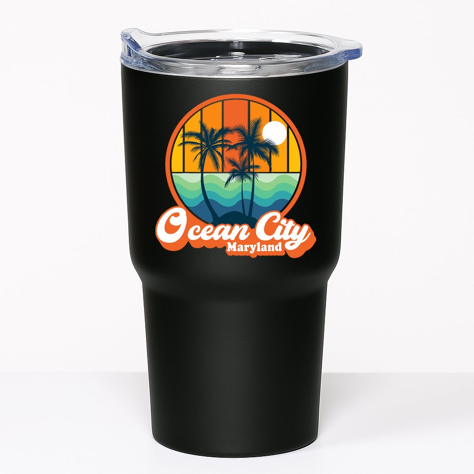 Vintage Ocean City Maryland Summer Vacation Beach Souvenirs Tumbler