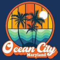 Vintage Ocean City Maryland Summer Vacation Beach Souvenirs Hoodie