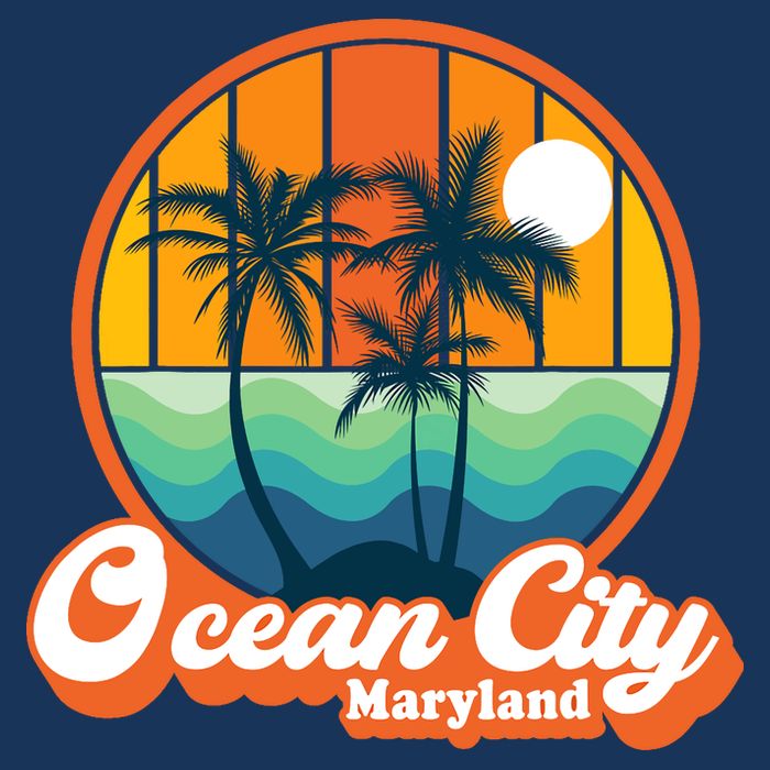 Vintage Ocean City Maryland Summer Vacation Beach Souvenirs Hoodie