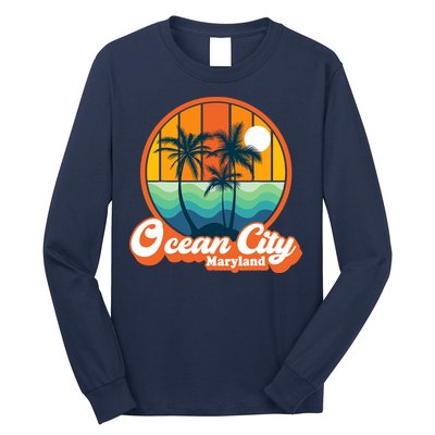 Vintage Ocean City Maryland Summer Vacation Beach Souvenirs Long Sleeve Shirt