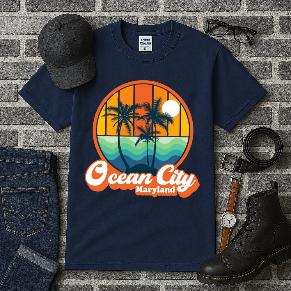 Vintage Ocean City Maryland Summer Vacation Beach Souvenirs Tall T-Shirt
