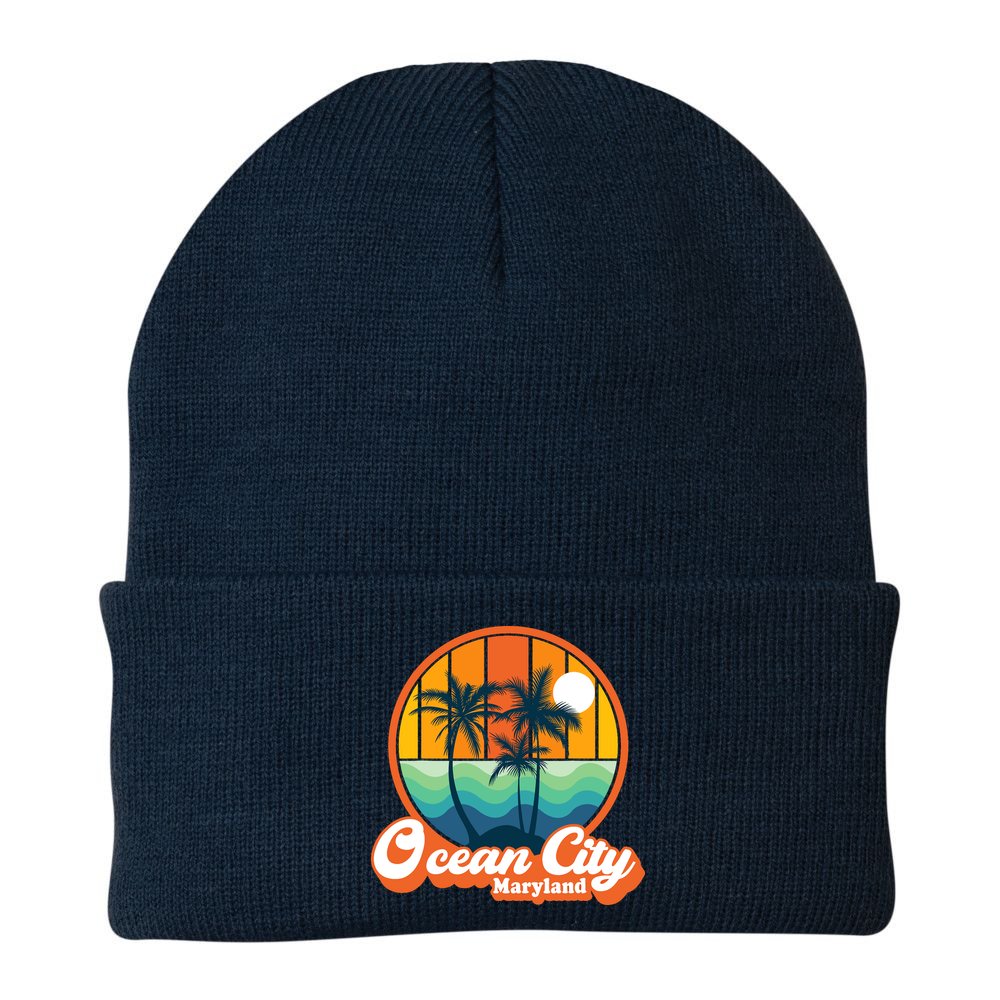 Vintage Ocean City Maryland Summer Vacation Beach Souvenirs Beanie