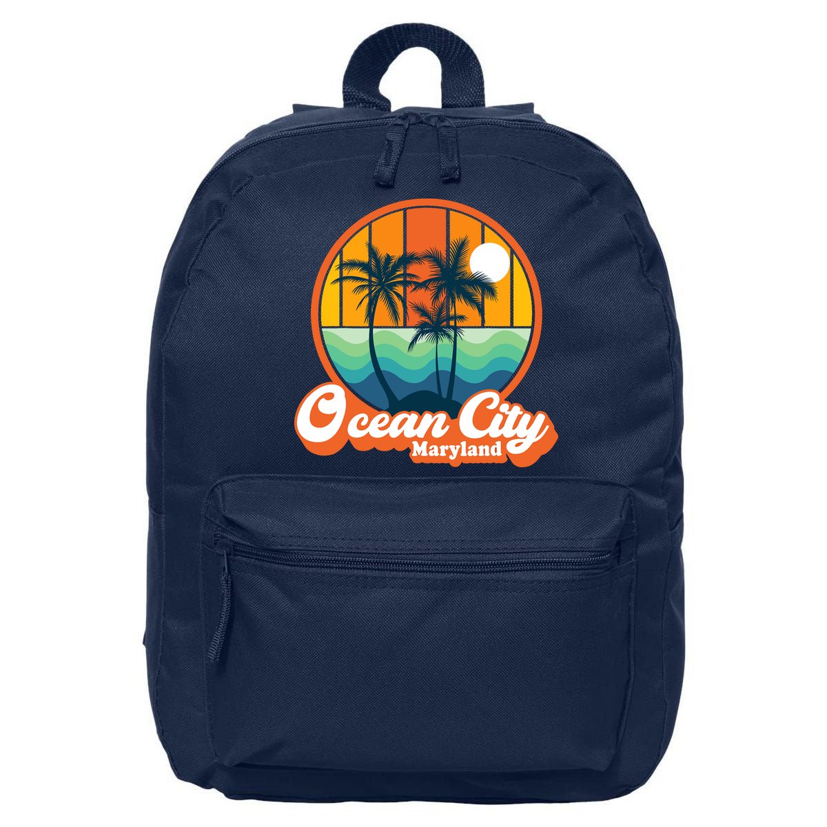 Vintage Ocean City Maryland Summer Vacation Beach Souvenirs 16 in Basic Backpack
