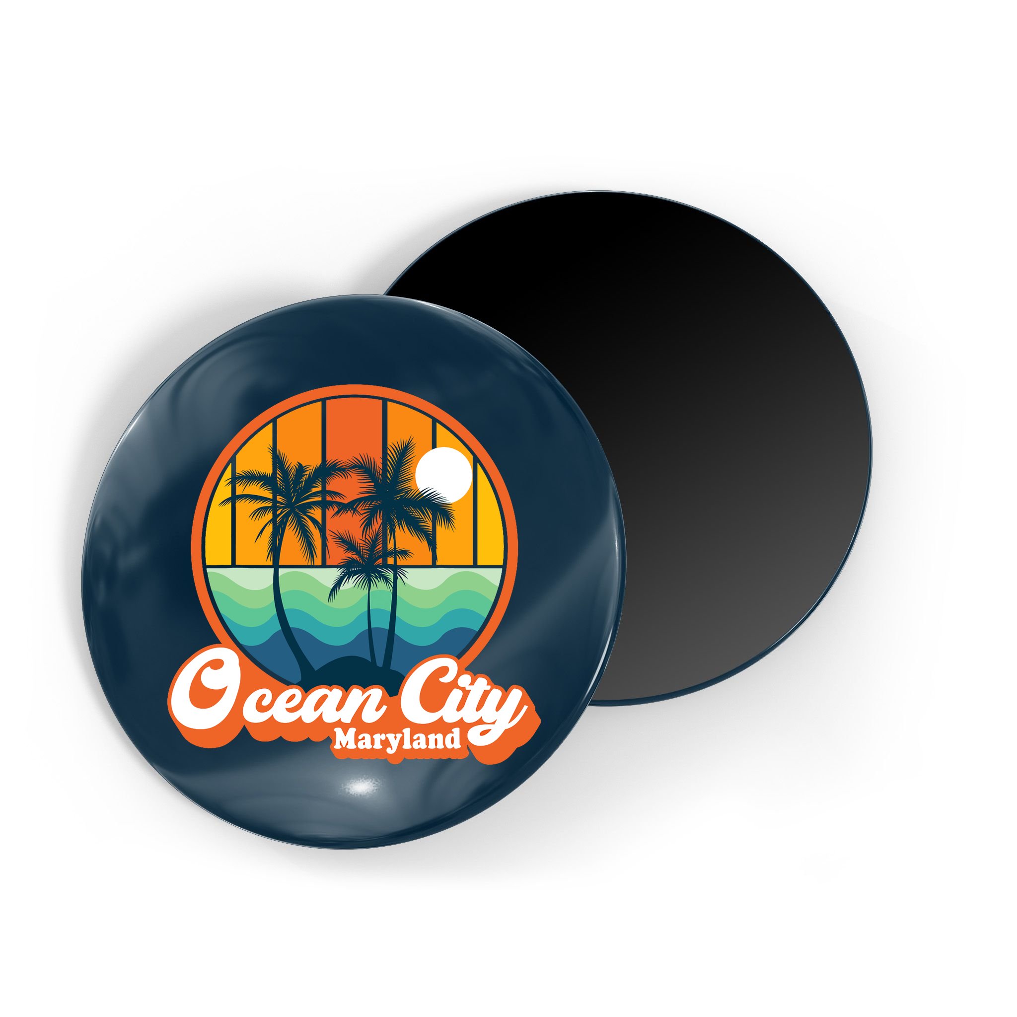 Vintage Ocean City Maryland Summer Vacation Beach Souvenirs Magnet