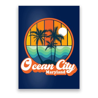 Vintage Ocean City Maryland Summer Vacation Beach Souvenirs Poster