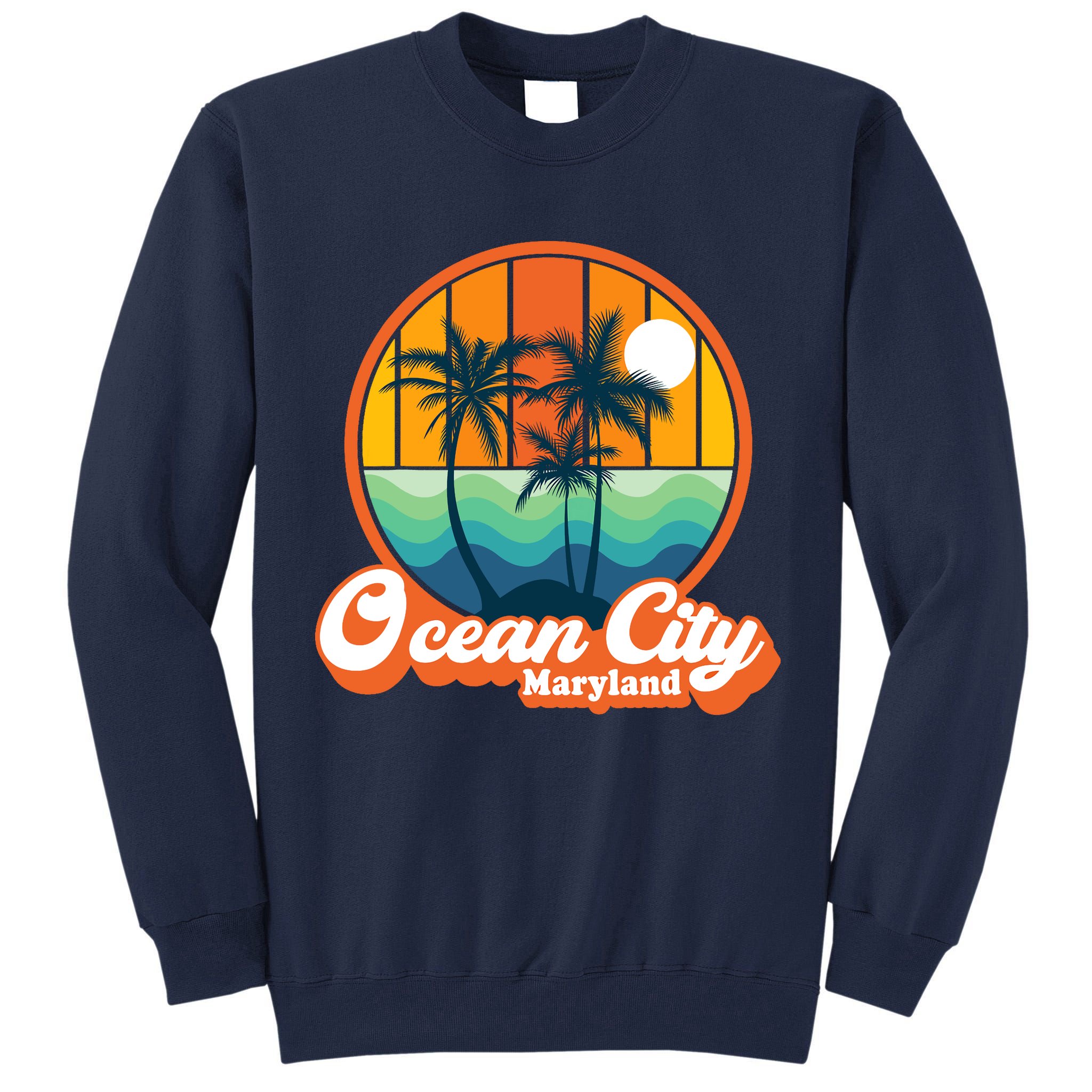 Vintage Ocean City Maryland Summer Vacation Beach Souvenirs Tall Sweatshirt