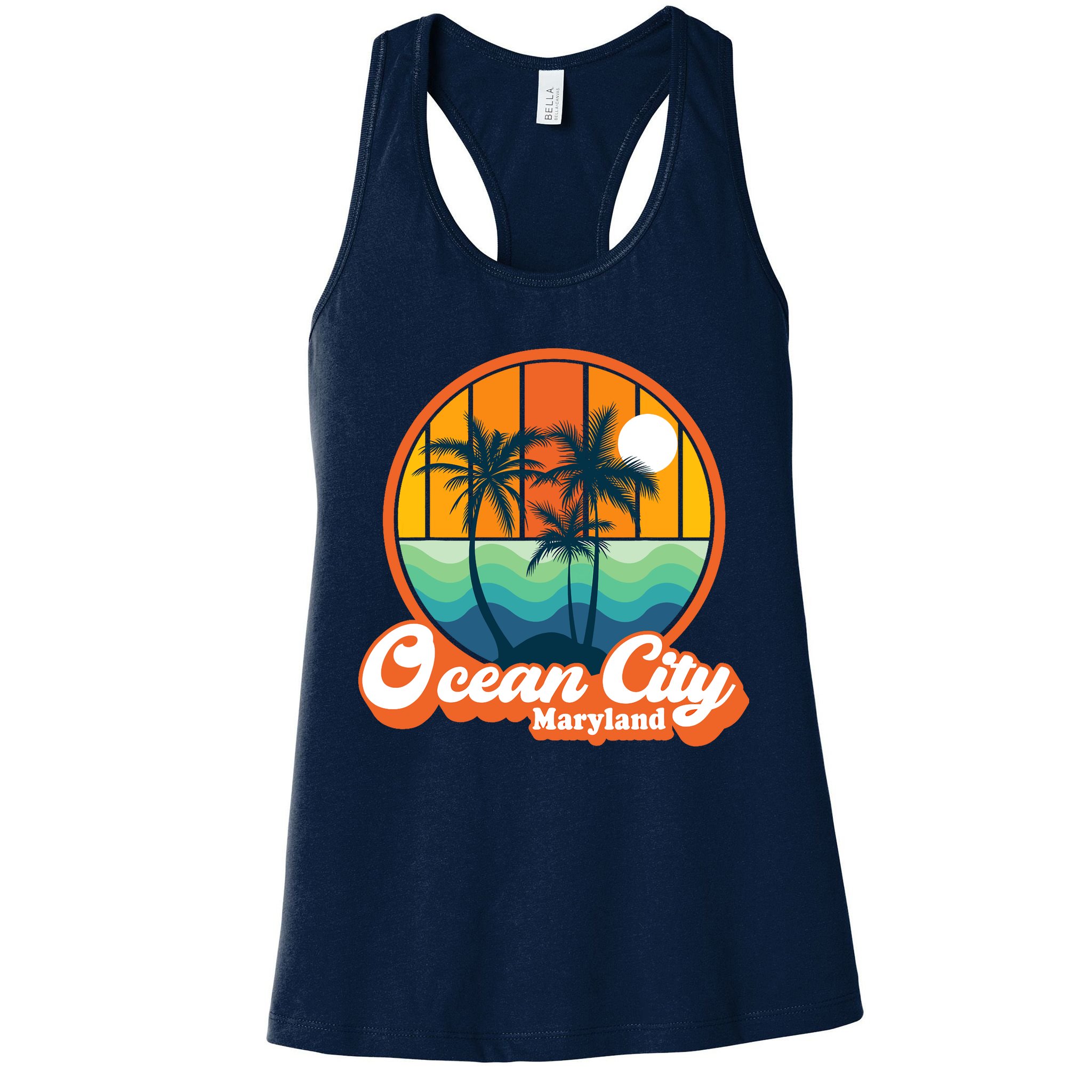 Vintage Ocean City Maryland Summer Vacation Beach Souvenirs Womens Tank Top