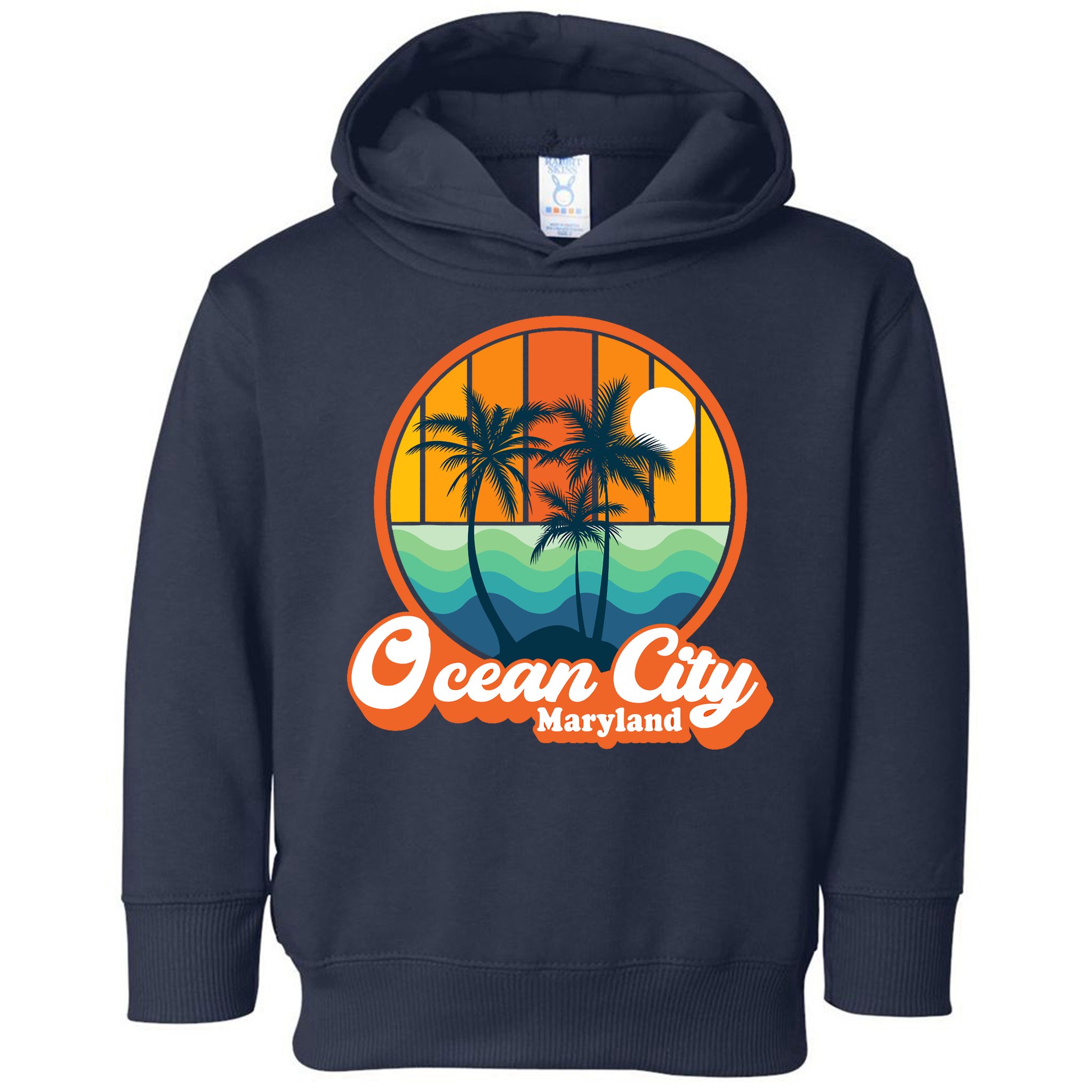 Vintage Ocean City Maryland Summer Vacation Beach Souvenirs Toddler Hoodie