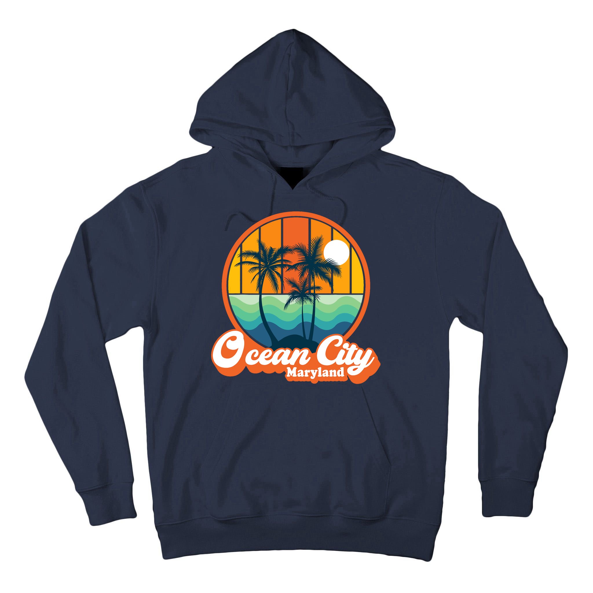 Vintage Ocean City Maryland Summer Vacation Beach Souvenirs Tall Hoodie