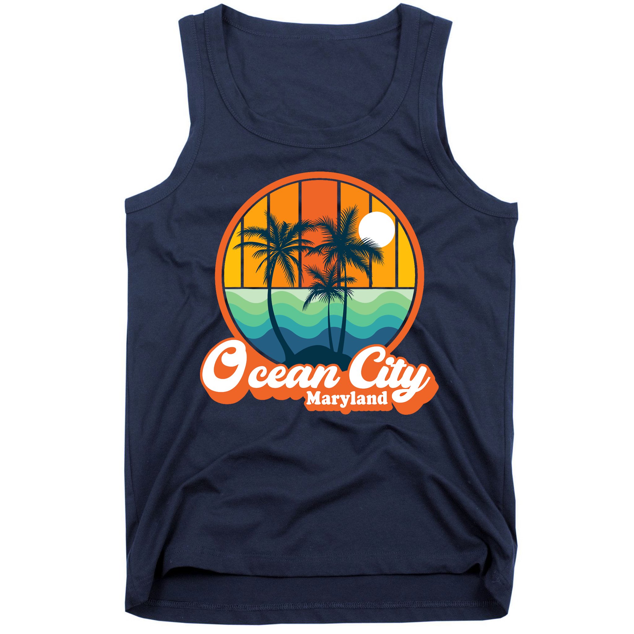 Vintage Ocean City Maryland Summer Vacation Beach Souvenirs Tank Top