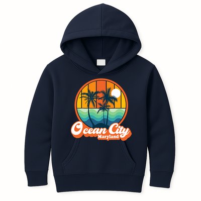 Vintage Ocean City Maryland Summer Vacation Beach Souvenirs Kids Hoodie