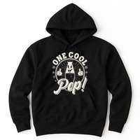 Vintage One Cool Pop Dad Grandpa Retro Cartoon Soda Pop Hoodie