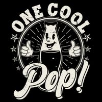 Vintage One Cool Pop Dad Grandpa Retro Cartoon Soda Pop Hoodie